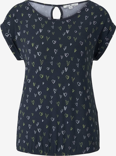 TOM TAILOR T-shirt en marine / jaune / blanc, Vue avec produit