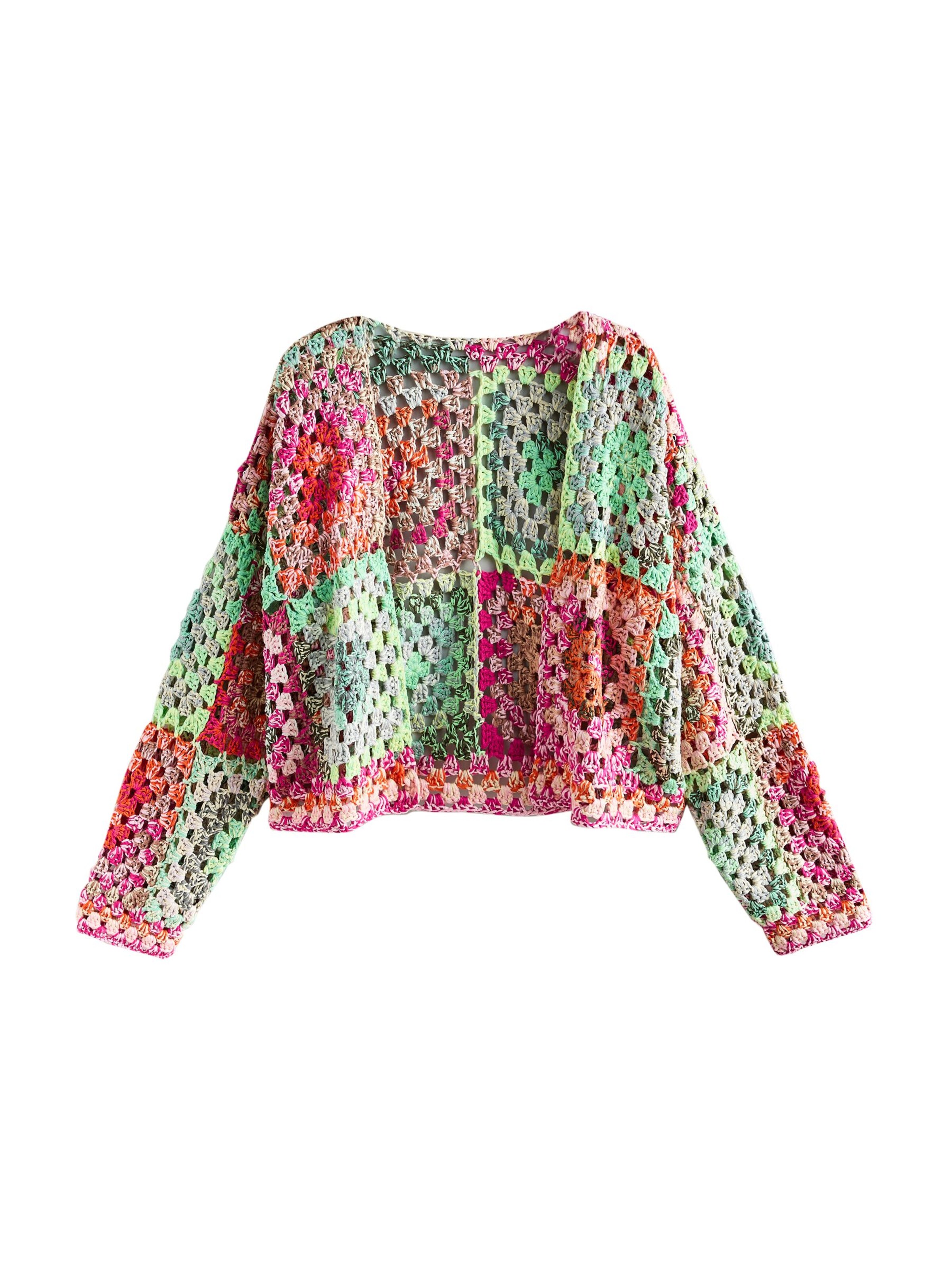 Next Gebreid vest in de kleur Lichtgroen / Donkeroranje / Pink / Rosa, Productweergave