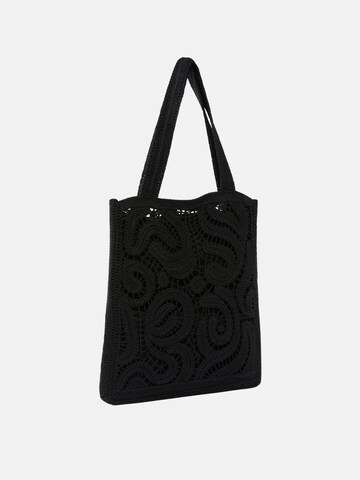 PINKO Handväska 'PINKO SHOPPER CROCHET GEOMETRICO BORSA' i svart