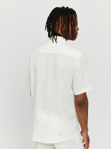 mazine Regular Fit Hemd ' Leland Linen Shirt ' in Weiß