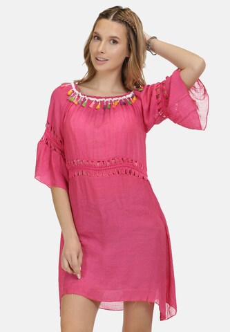 Rochie de vară de la IZIA pe roz: față