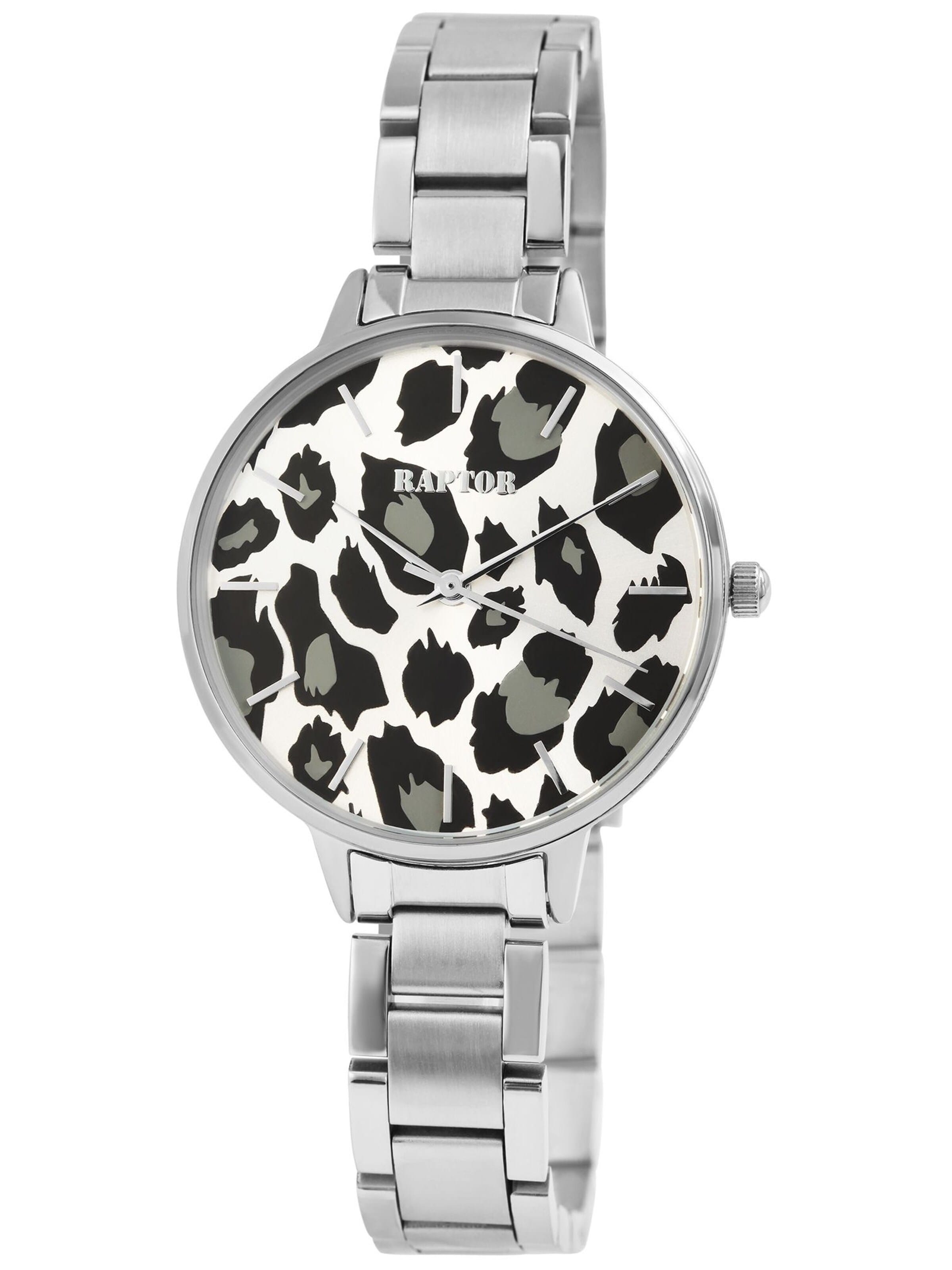Raptor Analog Watch 'Wild, 3 ATM' in Silver
