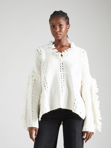 Pull-over Twinset en blanc : devant