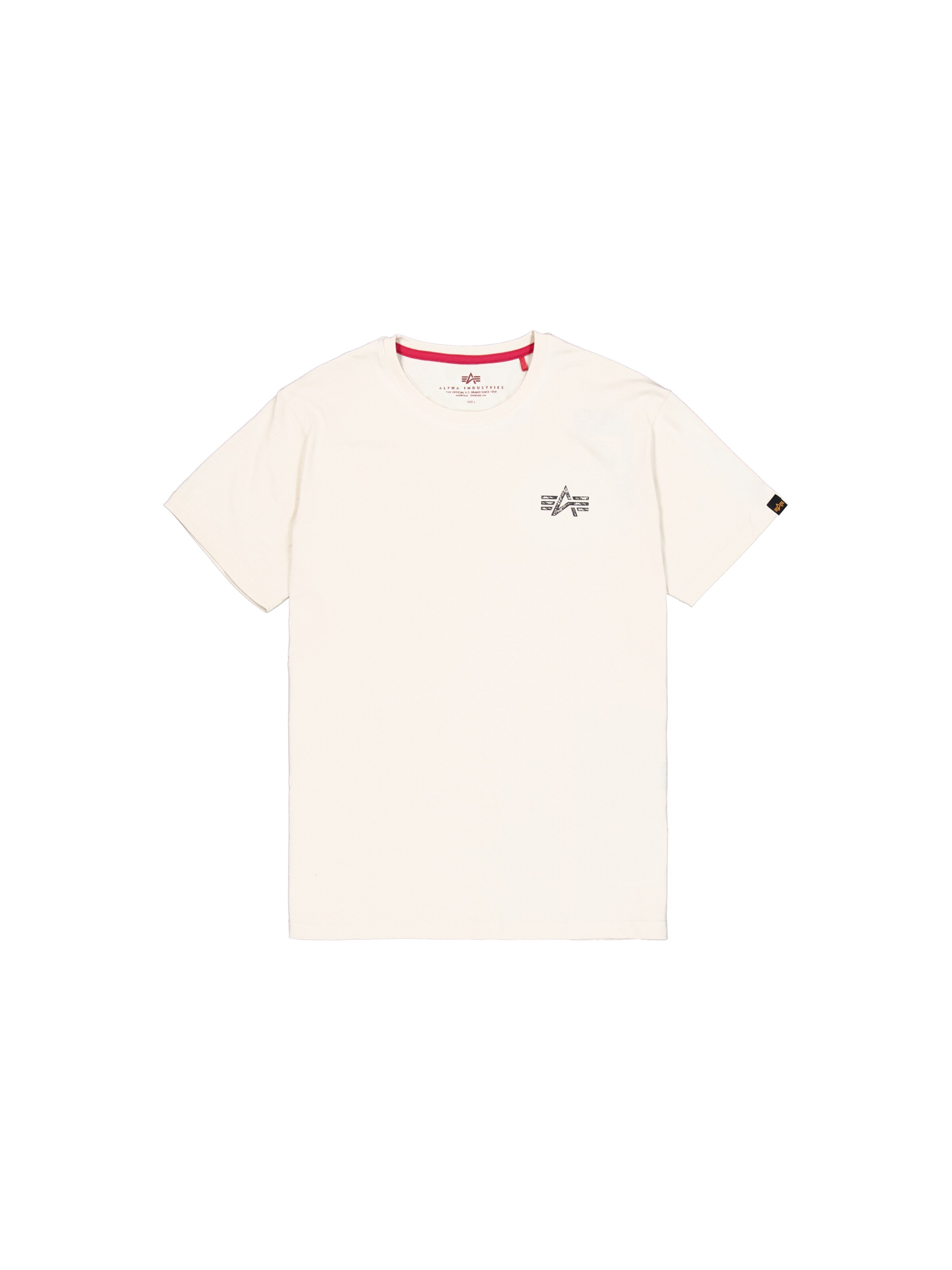 ALPHA INDUSTRIES Tričko - Biela: predná strana