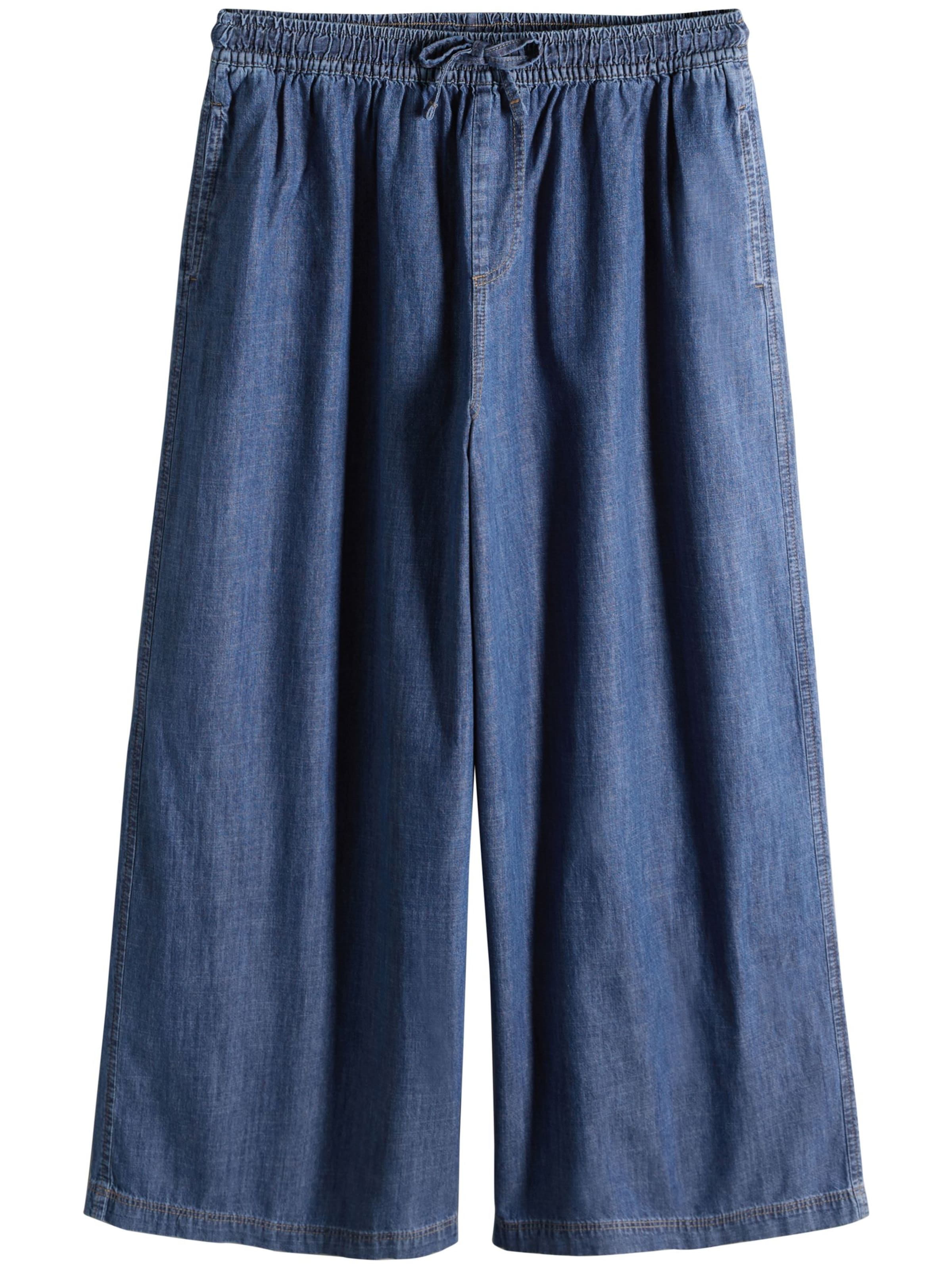 The Set Szeroka nogawka Jeansy w kolorze beżowy