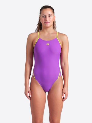 Bustier Maillot de bain 'WEB BACK SOLID' ARENA en violet : devant