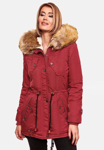 NAVAHOO Winterparka 'La Viva' in Rood: voorkant