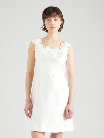 Adrianna Papell - Vestido de cocktail 'MIKADO' em branco: frente