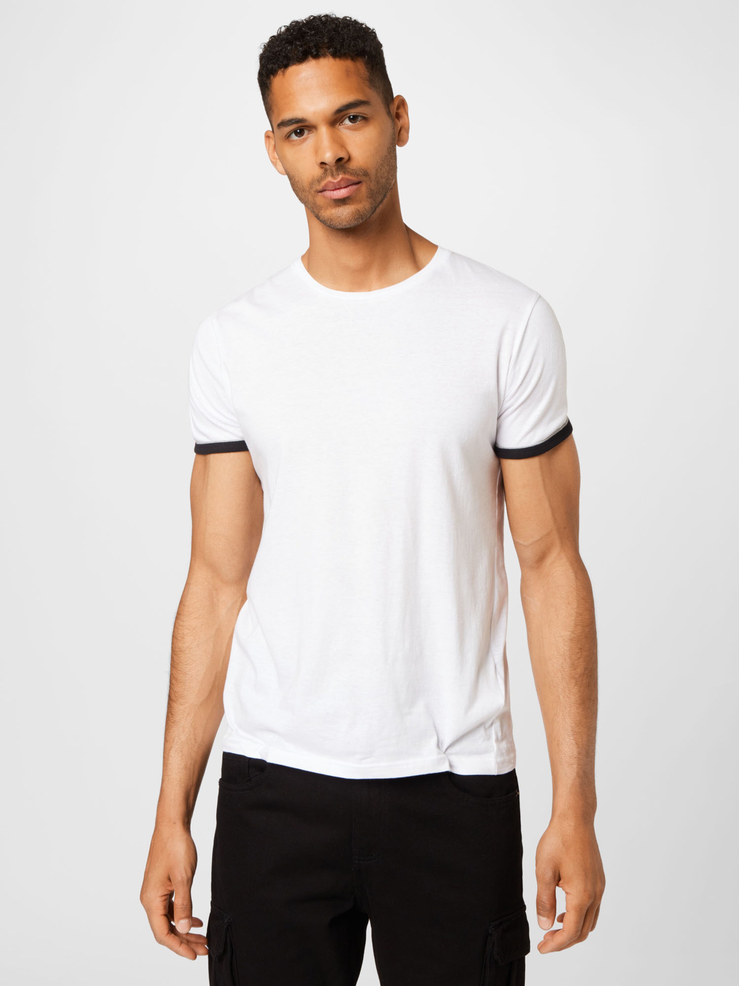 Männer Shirts BRAVE SOUL T-Shirt 'PEARSON' in Weiß - EK56374