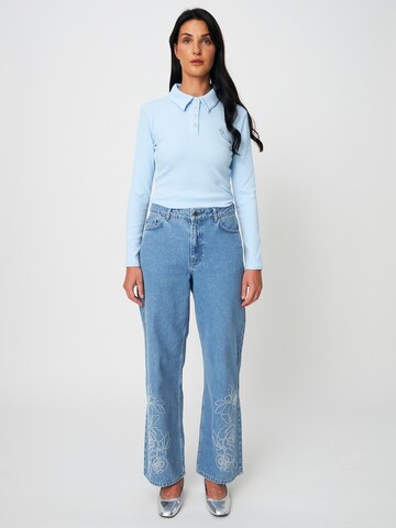 Crās - Camisa ' Ivonecras ' em azul: frente