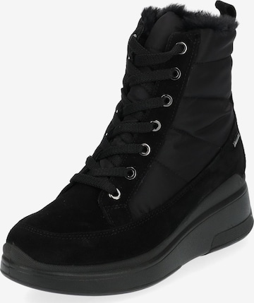 IGI&CO Lace-Up Ankle Boots in Black: front