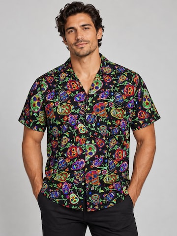 King Kameha T-shirt 'Skull' i svart