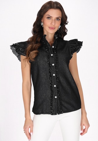 faina Blouse 'Fashion Look' in Black: front