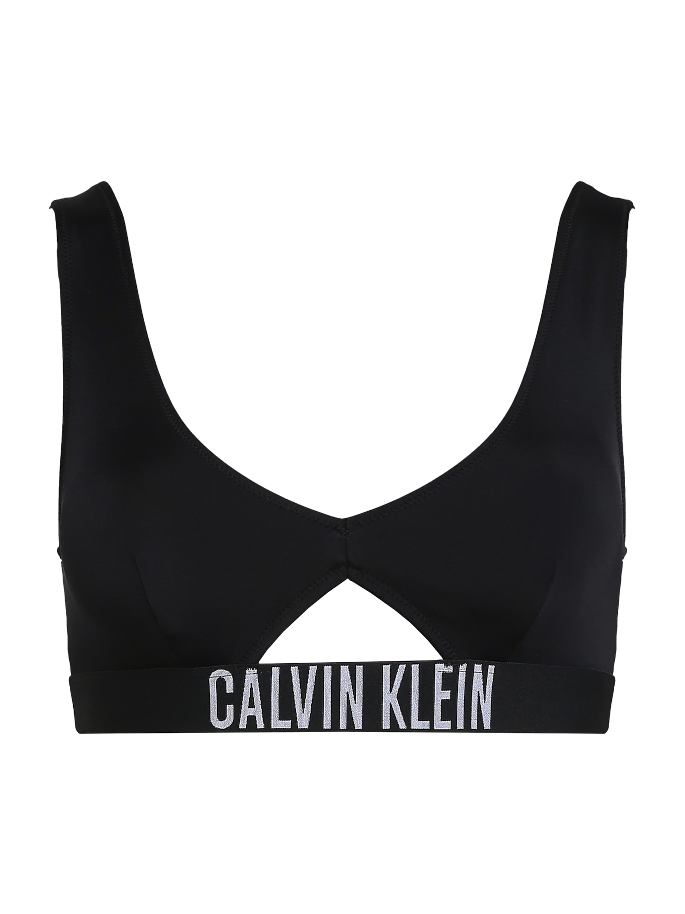 Calvin Klein Swimwear - Triángulo Top de bikini en negro: frente