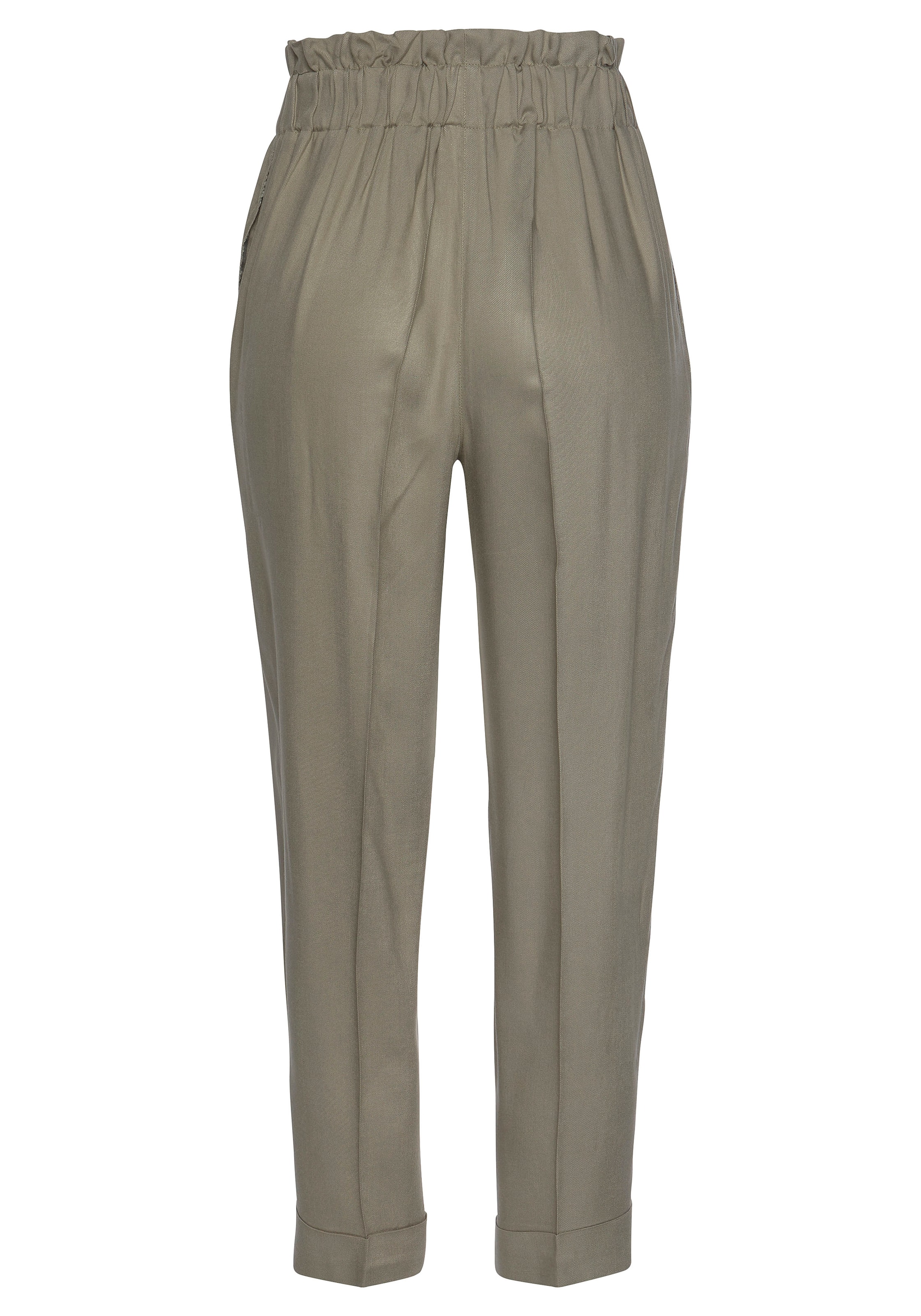 LASCANA Tapered Veckad byxa i grå