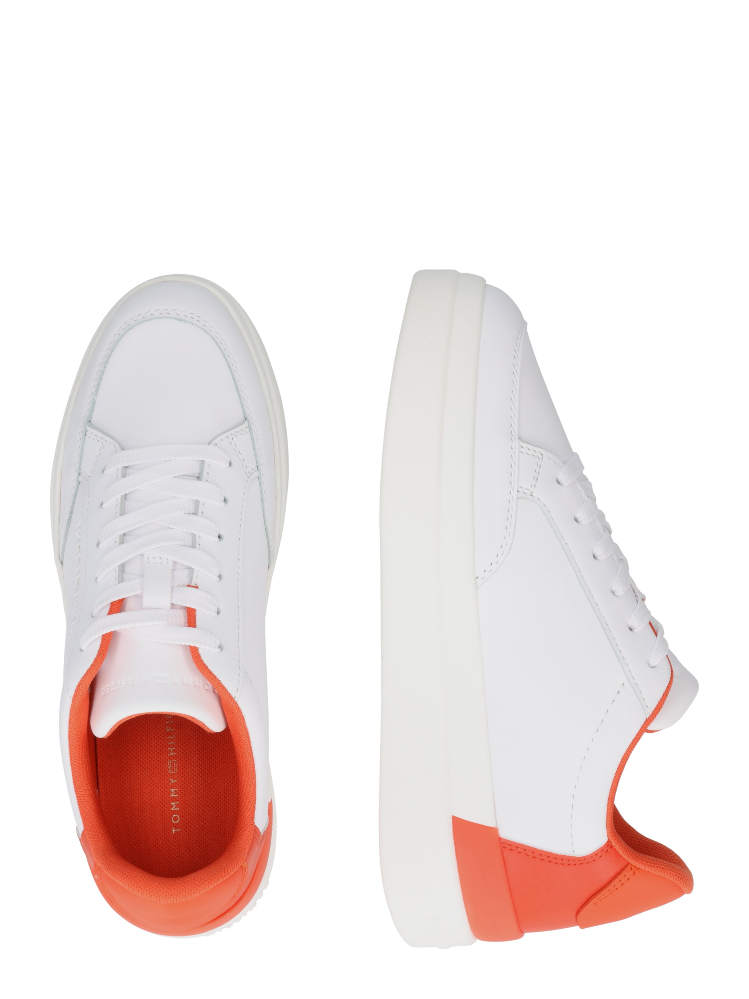 TOMMY HILFIGER Sneakers laag in Oranje, Wit | ABOUT YOU