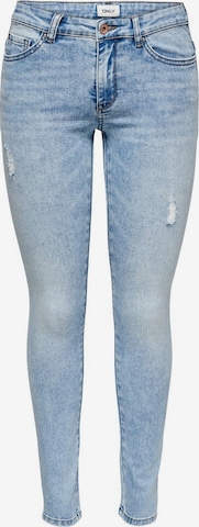 Only Tall Skinny Jeans i blå: forside