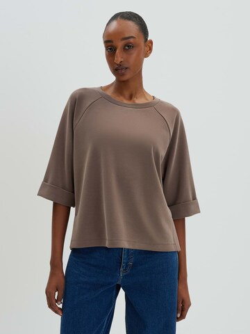 Sweat-shirt 'Unea' Someday en marron : devant