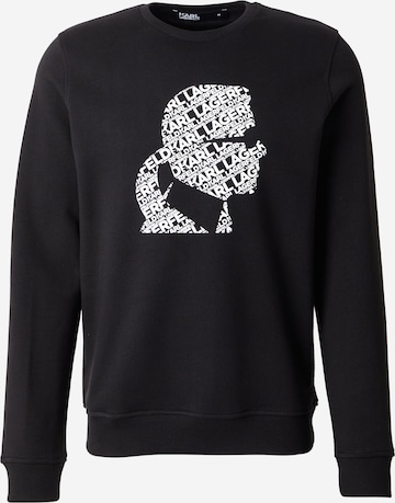 Karl LagerfeldSweater majica - crna boja: prednji dio