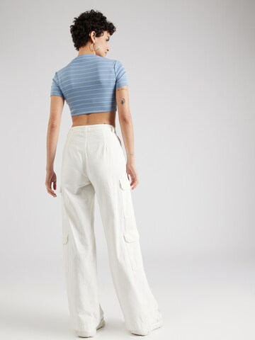 Wide Leg Pantalon cargo Tally Weijl en blanc