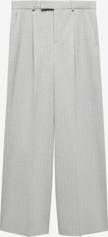 MANGO Wide leg Pleat-Front Pants 'rayita' in Grey: front