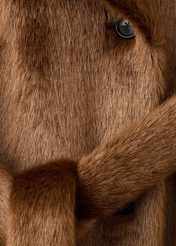 MANGO Winter Coat in Brown