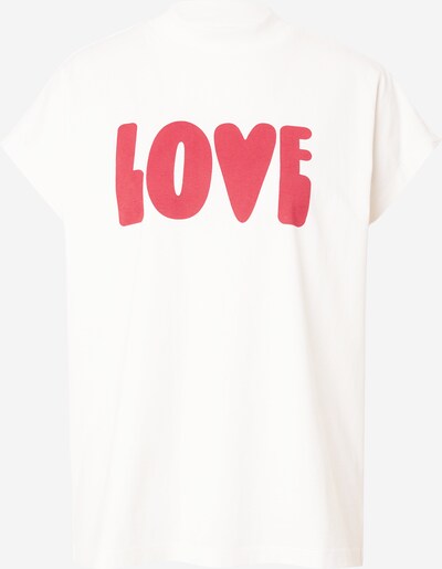 Thinking MU T-Shirt  'LOVE VOLTA' in rot / weiß, Produktansicht