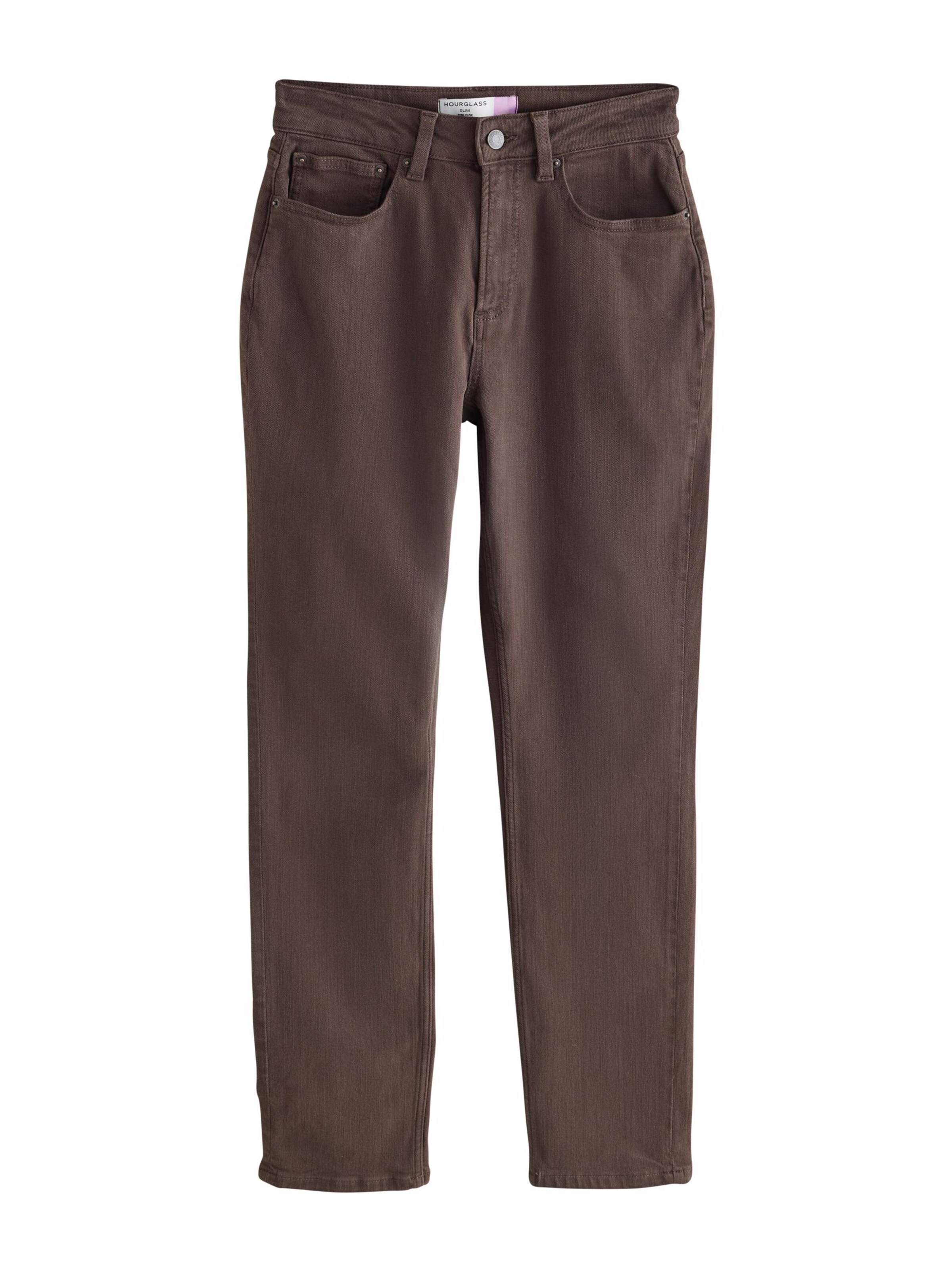 Next Slimfit Jeans in Bruin: voorkant