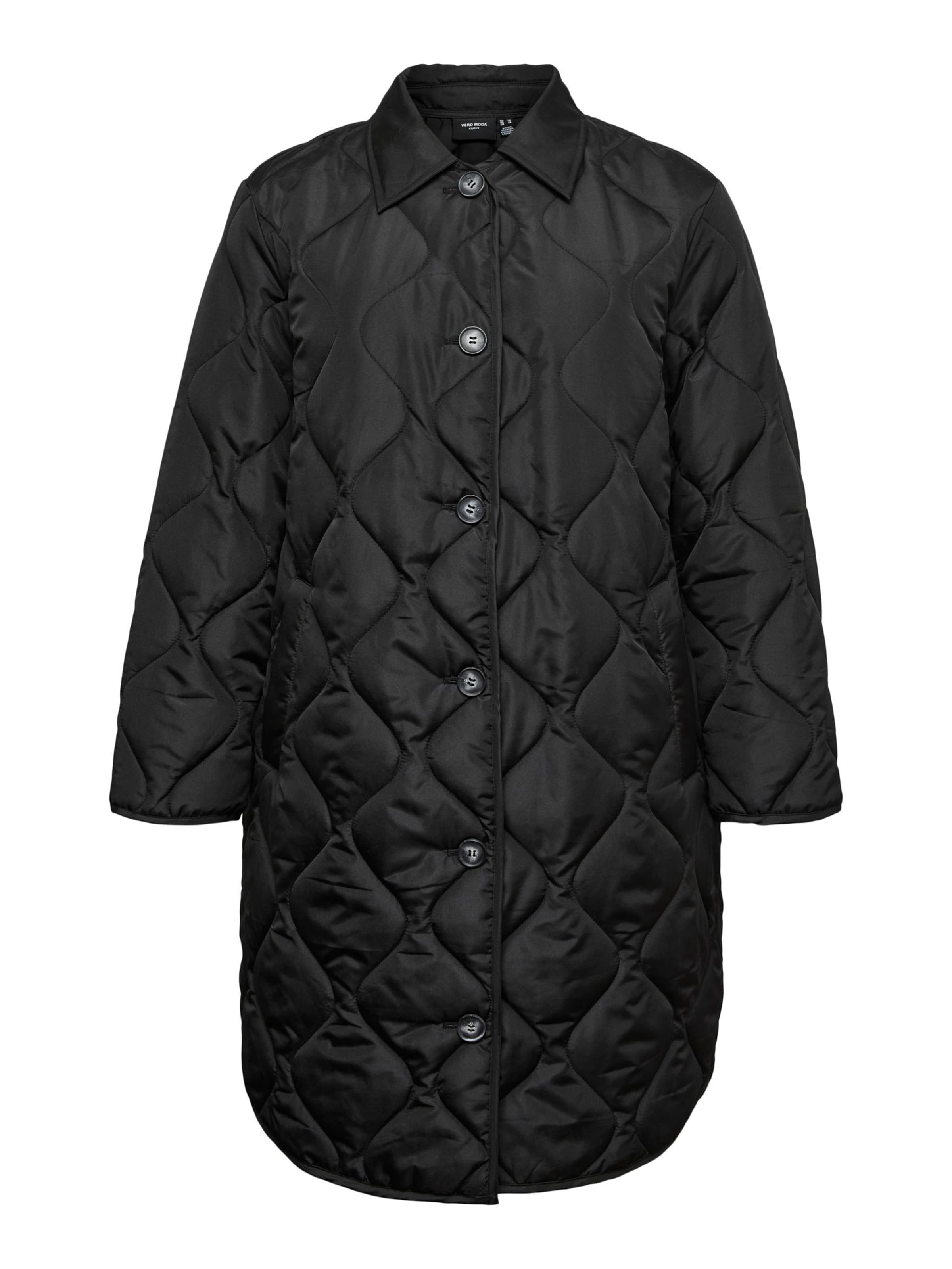 Manteau mi-saison 'VMCmillie' Vero Moda Curve en noir : devant