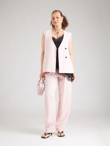 MSCH COPENHAGEN Wide leg Παντελόνι πλισέ 'MSCHFranciska' σε ροζ