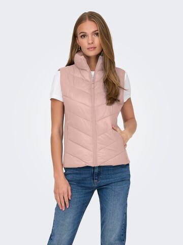 Gilet ONLY en rose : devant