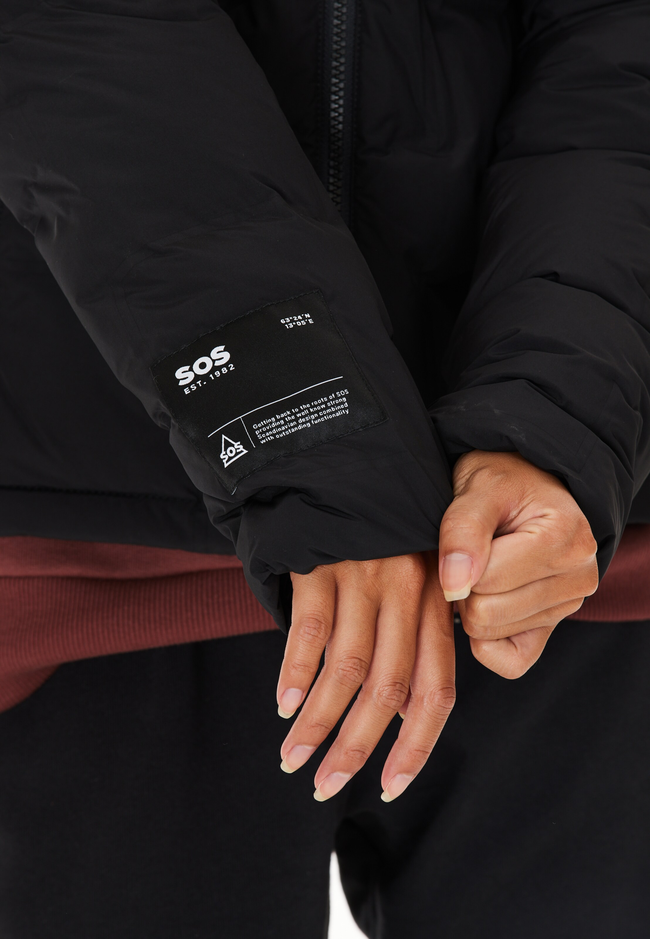 SOS Winterjas 'Alagna' in Zwart