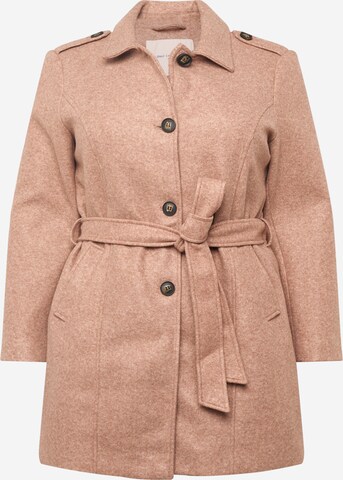 ONLY Carmakoma Between-Seasons Coat 'DAWN' in Brown: front