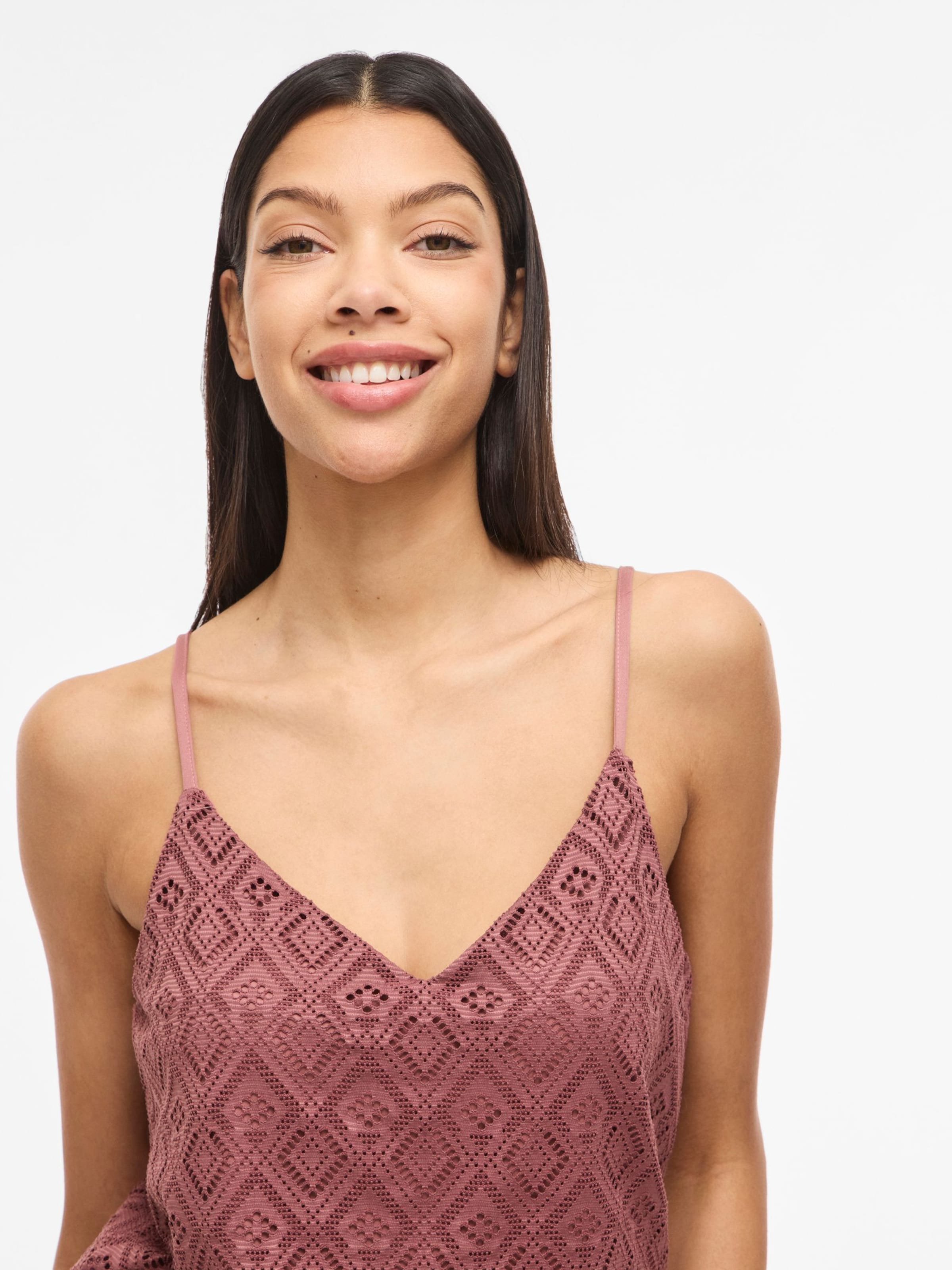 VILA Top 'VINUSA' in Brown