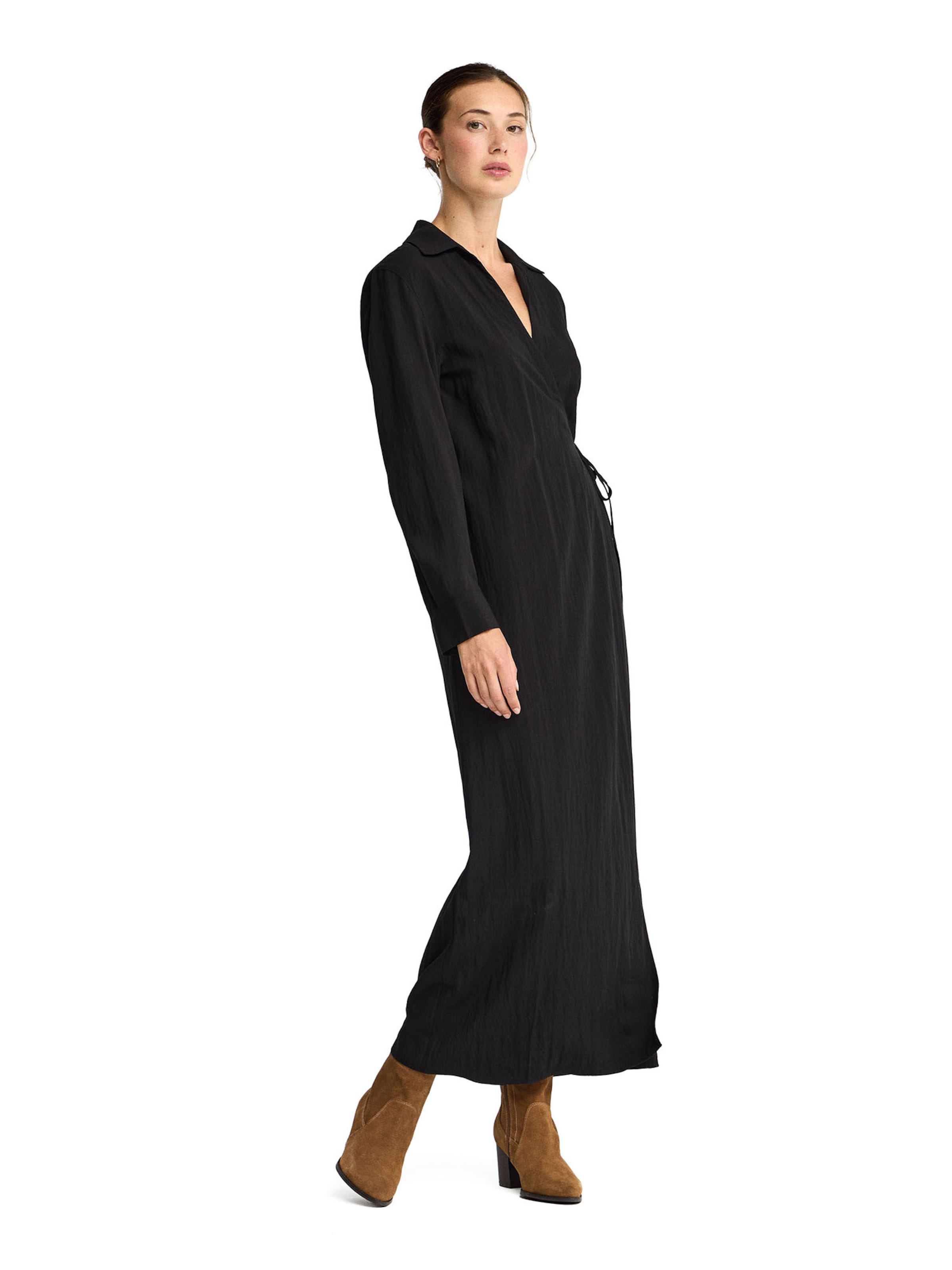 Polo Club Blusenkleid in Schwarz: Vorderseite