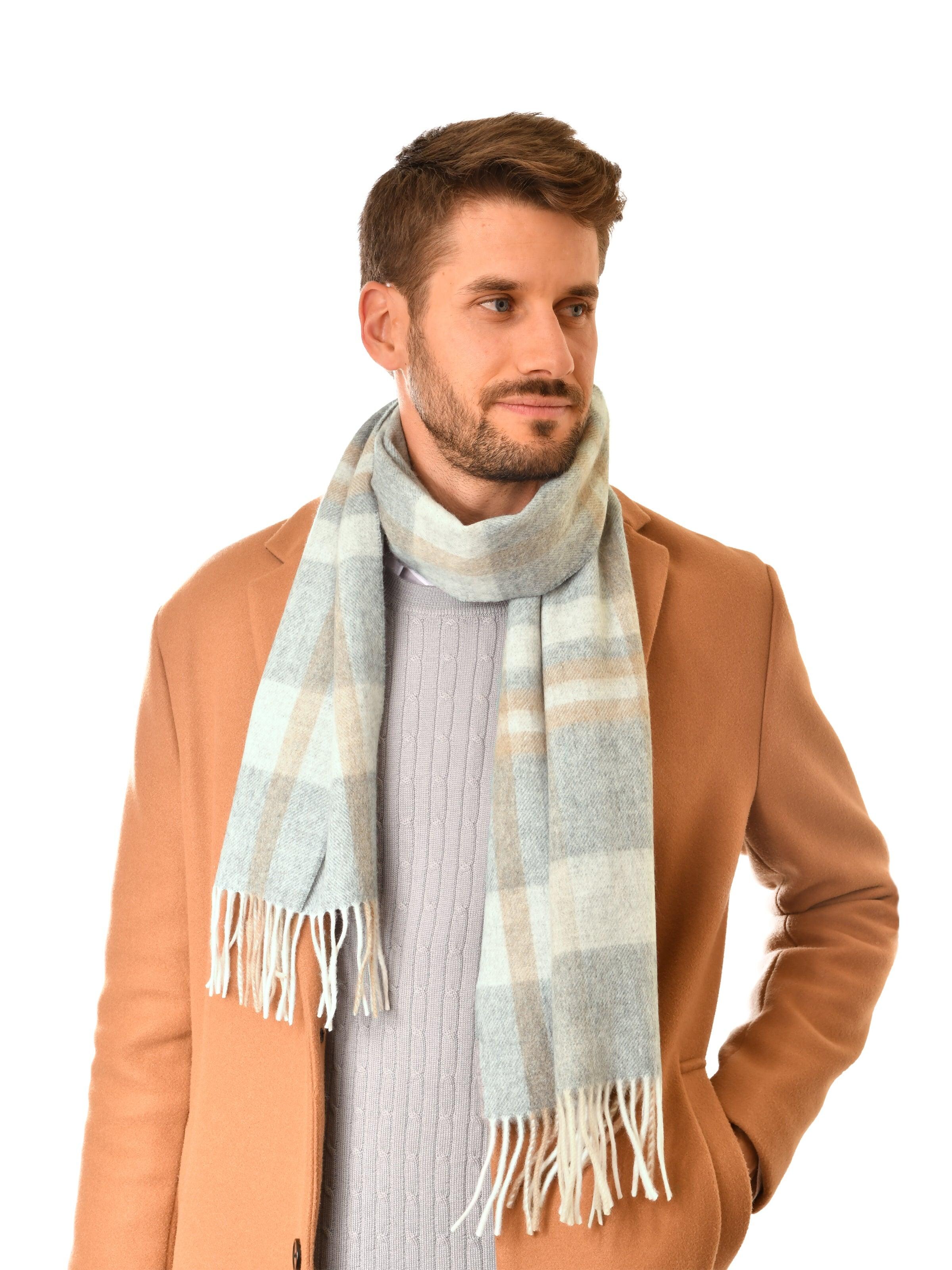 MayTree Scarf 'Tartan' in Grey