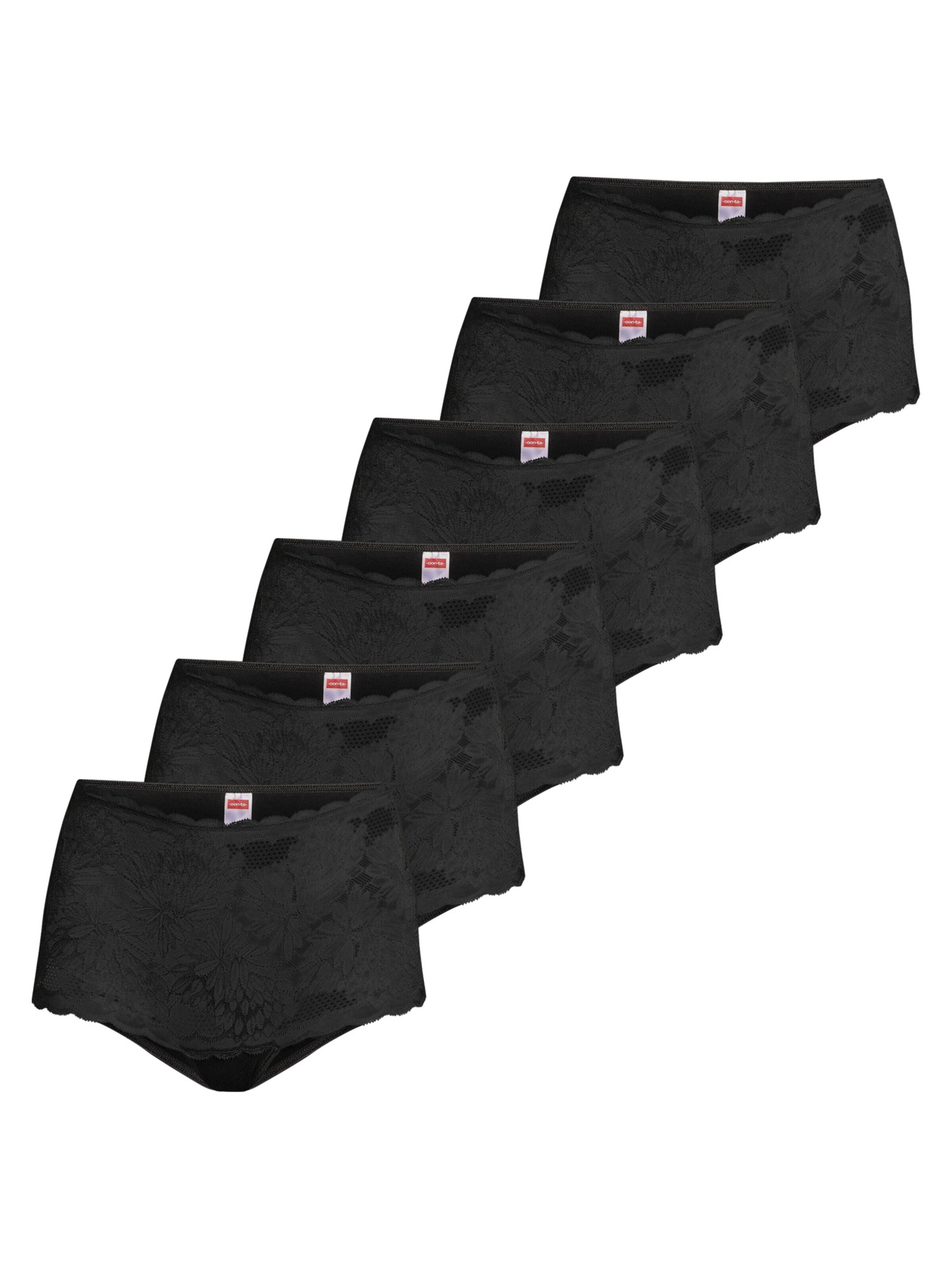 CON-TA Panty 'Modal'‌‌‌ in Schwarz: Vorderseite
