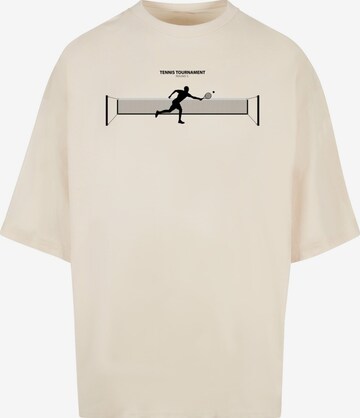 Merchcode Shirt 'Tennis Round 1' in White: front