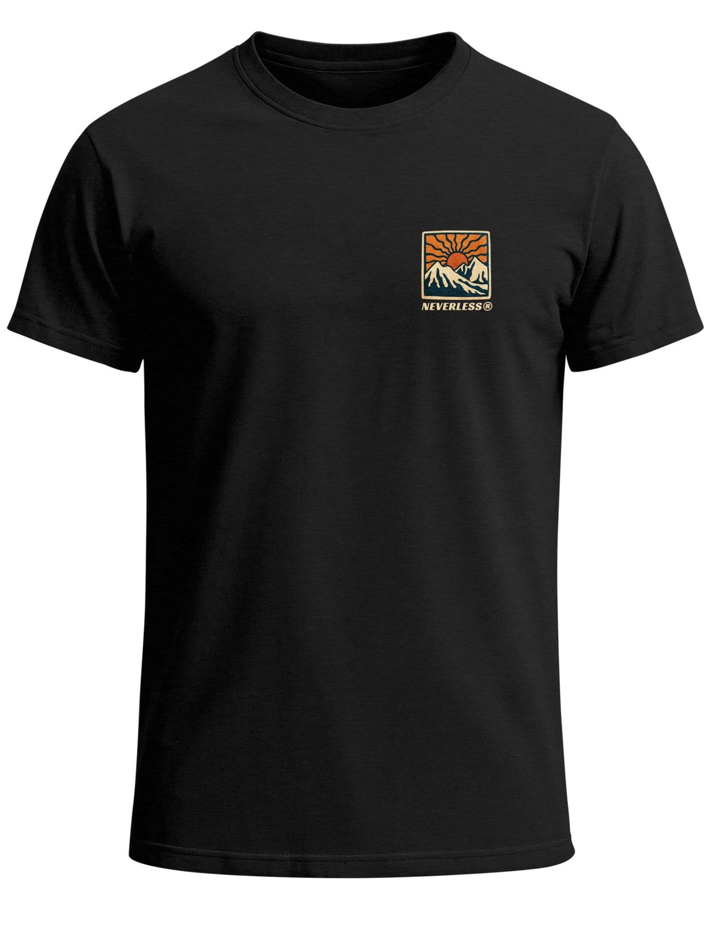 Neverless Shirt 'Stay Positive' in Black: front