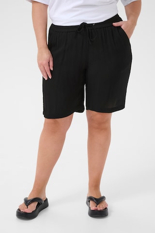 KAFFE CURVE - Loosefit Calças 'KCJulia' em preto: frente