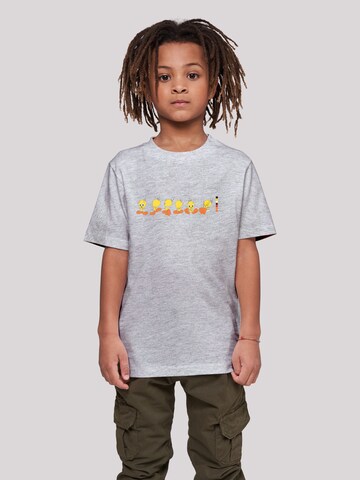 F4NT4STIC Shirt 'Looney Tunes Tweety Pie Colour Code' in Grey: front