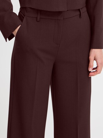 b.young Wide leg Pleat-front trousers 'Danta' in Brown