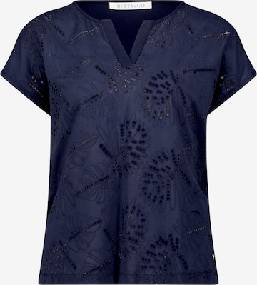 Betty & Co Casual-Shirt mit V-Ausschnitt in Blau: Vorderseite