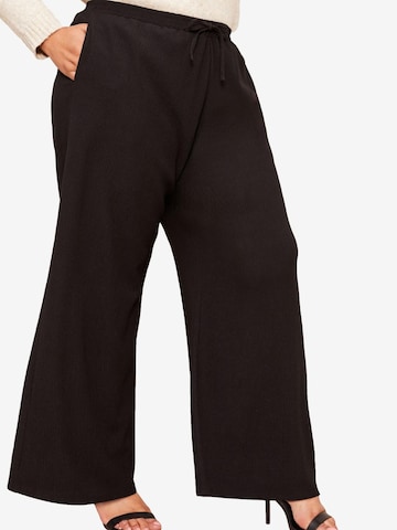 Friends Like These Wide leg Broek in Zwart: voorkant