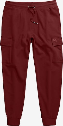 Men Plus Cargobroek in Rood: voorkant