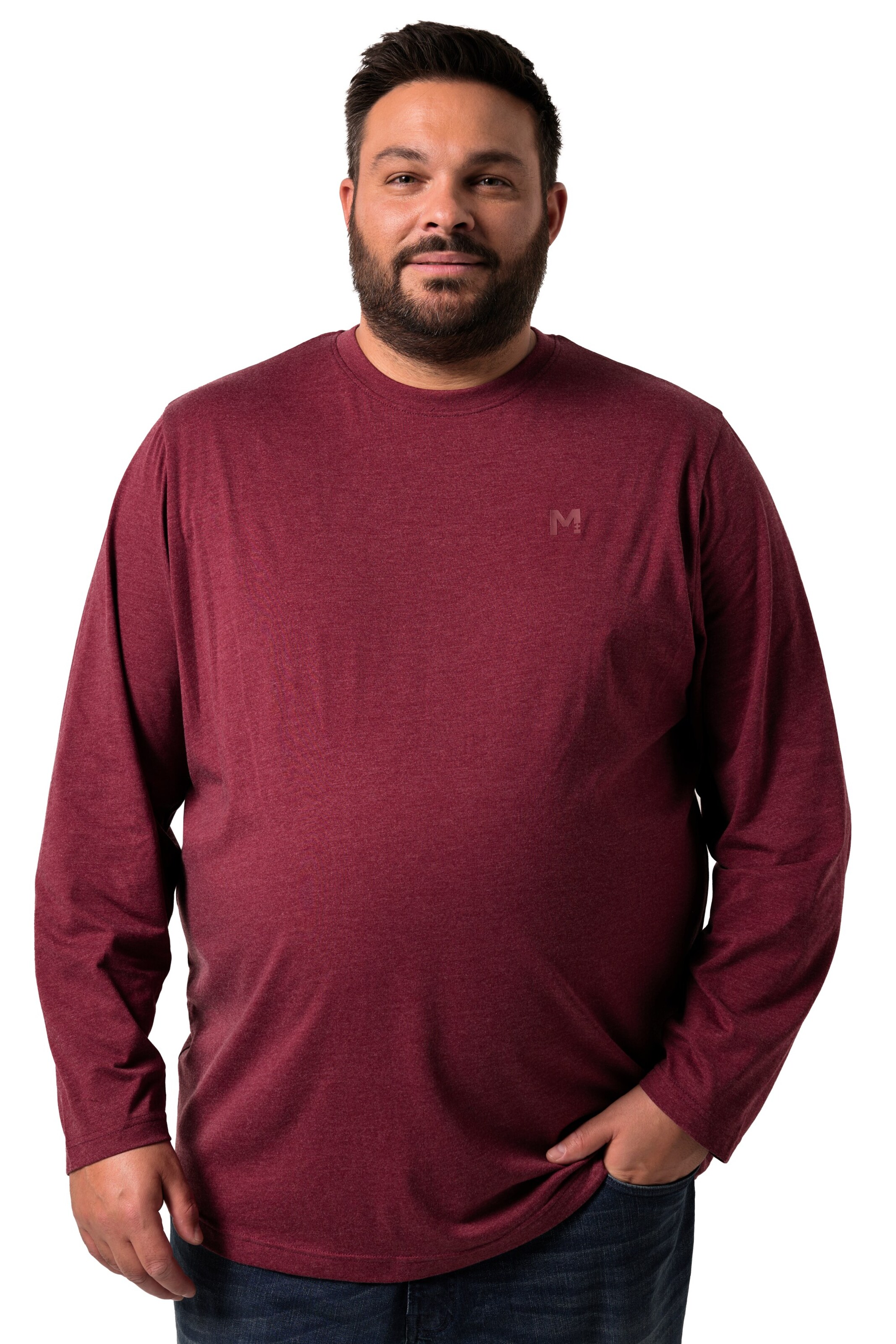 Men Plus Shirt in Rot: Vorderseite