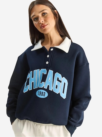 Felpa di Bianco Lucci in blu