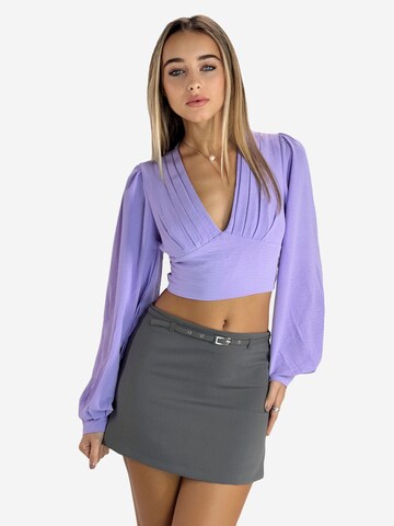 Chemisier Elara en violet : devant