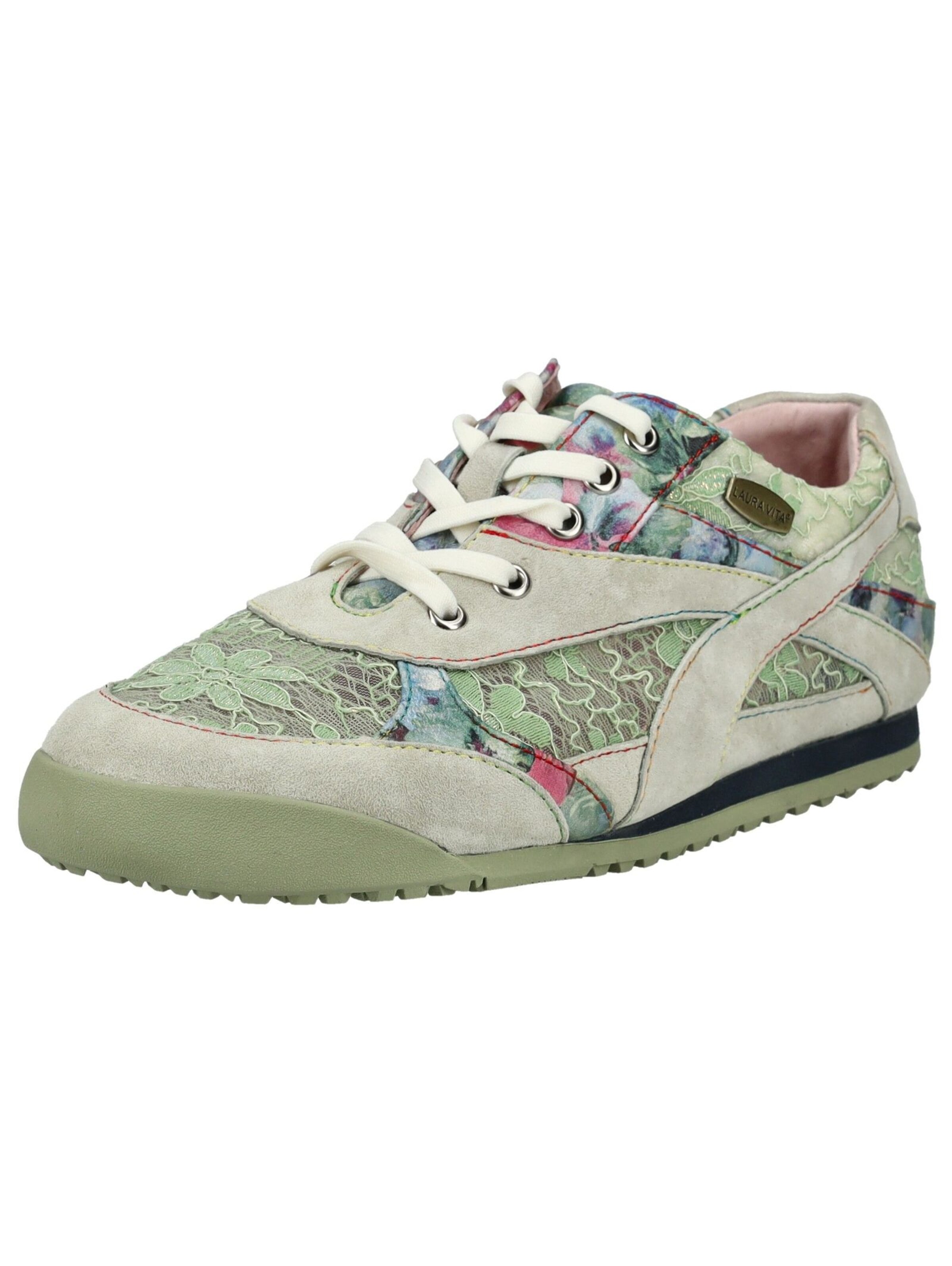 Laura Vita Platform trainers in Green: front