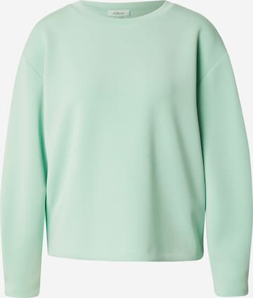 s.Oliver Sweatshirt in Groen: voorkant